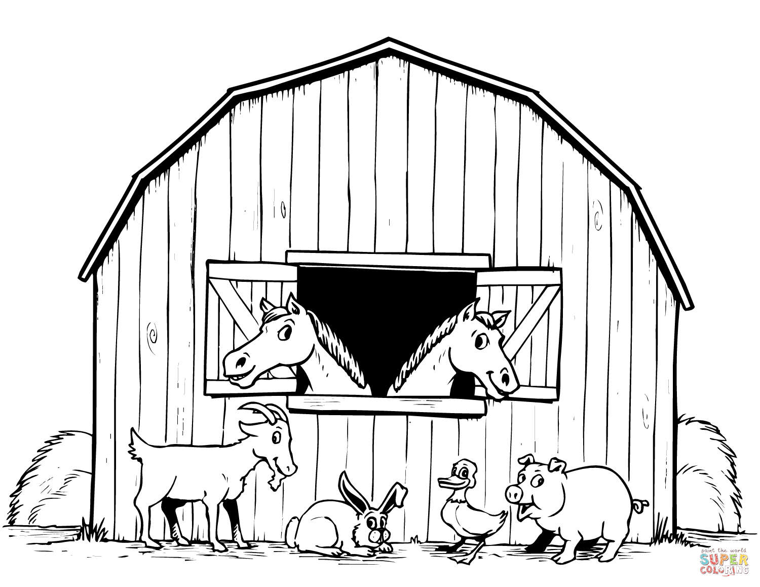 Barnyard Animals coloring page | Free Printable Coloring Pages