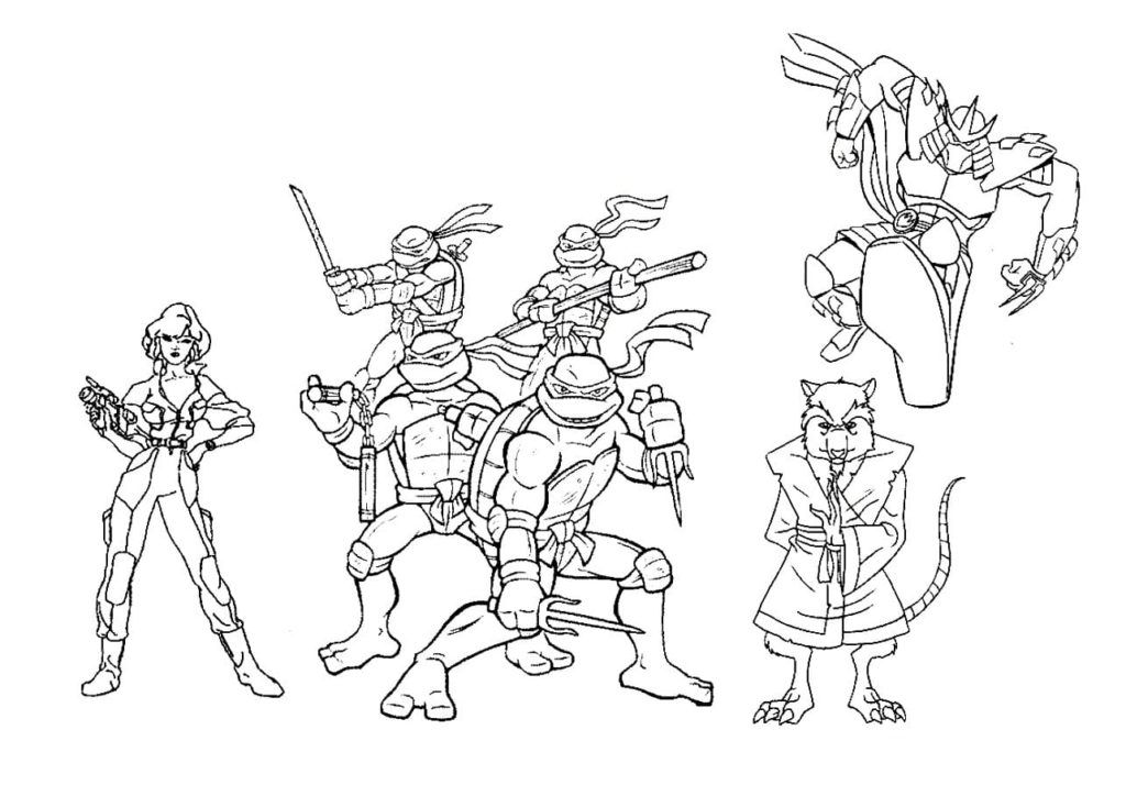 Teenage Mutant Ninja Turtles coloring pages — Wonder-day.com