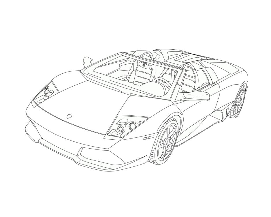 Lamborghini Aventador Coloring Pages - Coloring Nation