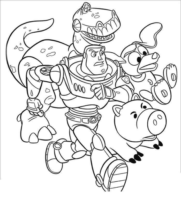 Toy Story Rex Coloring Pages - Drawing Skill