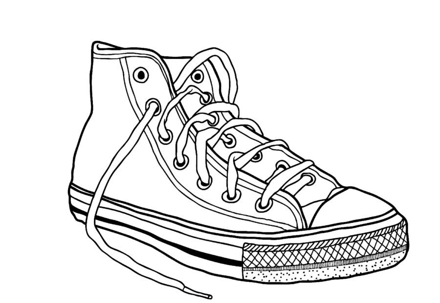 Converse Coloring Pages - Coloring Nation