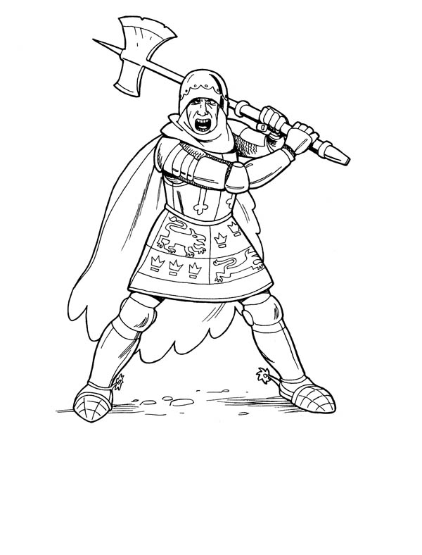 Knight With Giant Axe Coloring Page : Coloring Sky in 2020 | Coloring pages,  Online coloring pages, Coloring pages for kids