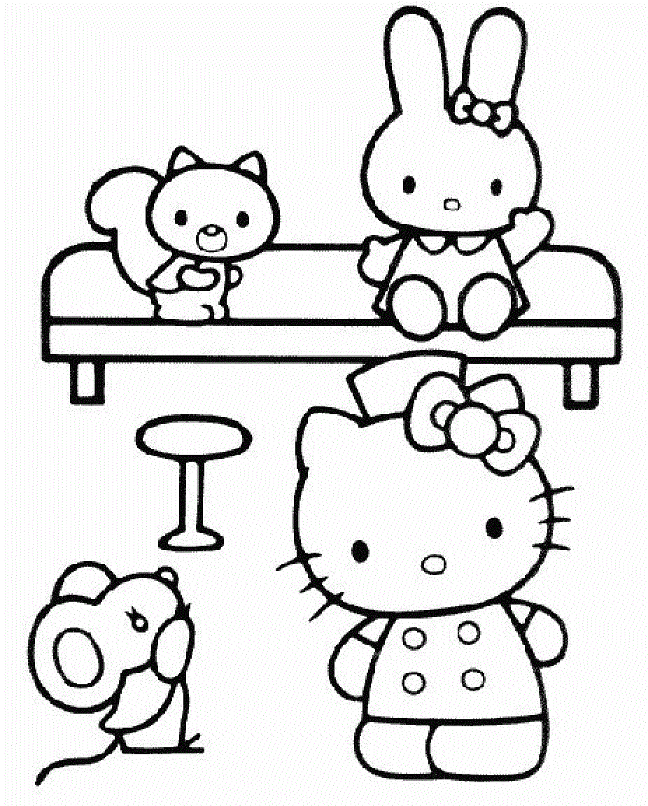 Printable Hello Kitty And Friends Coloring Pages | Coloring