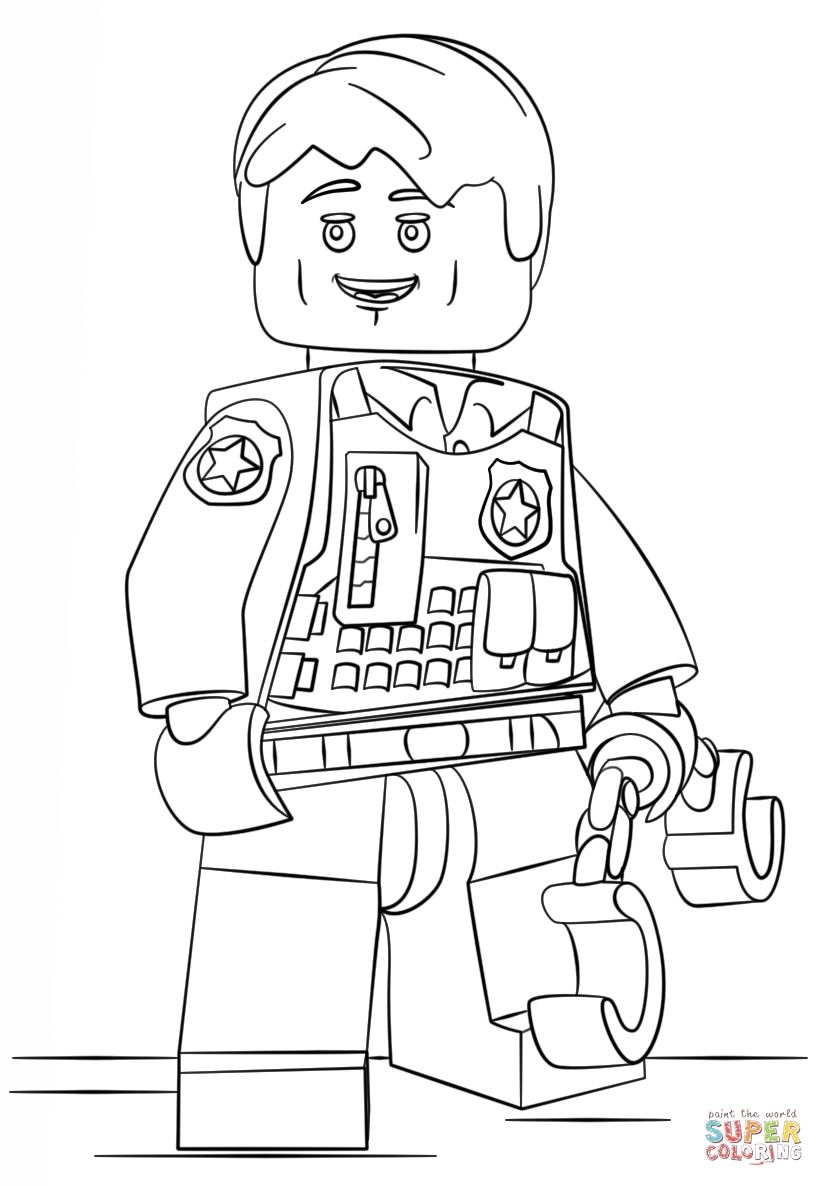 Space Police Coloring Page