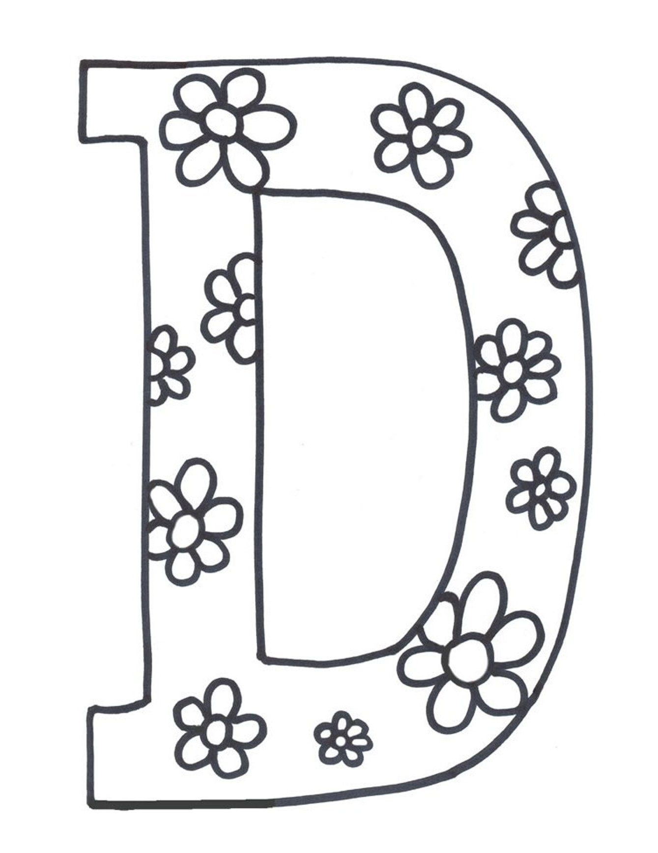 Letter D Free Printables : Letter D Printable Alphabet Coloring ...