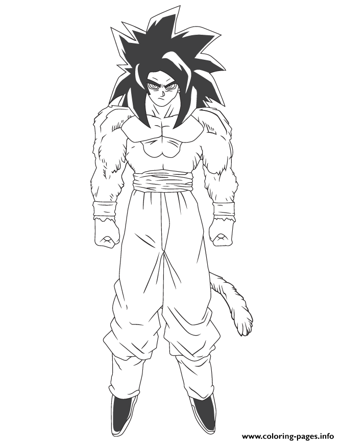 Print dragon ball z bardock cartoon coloring page Coloring pages