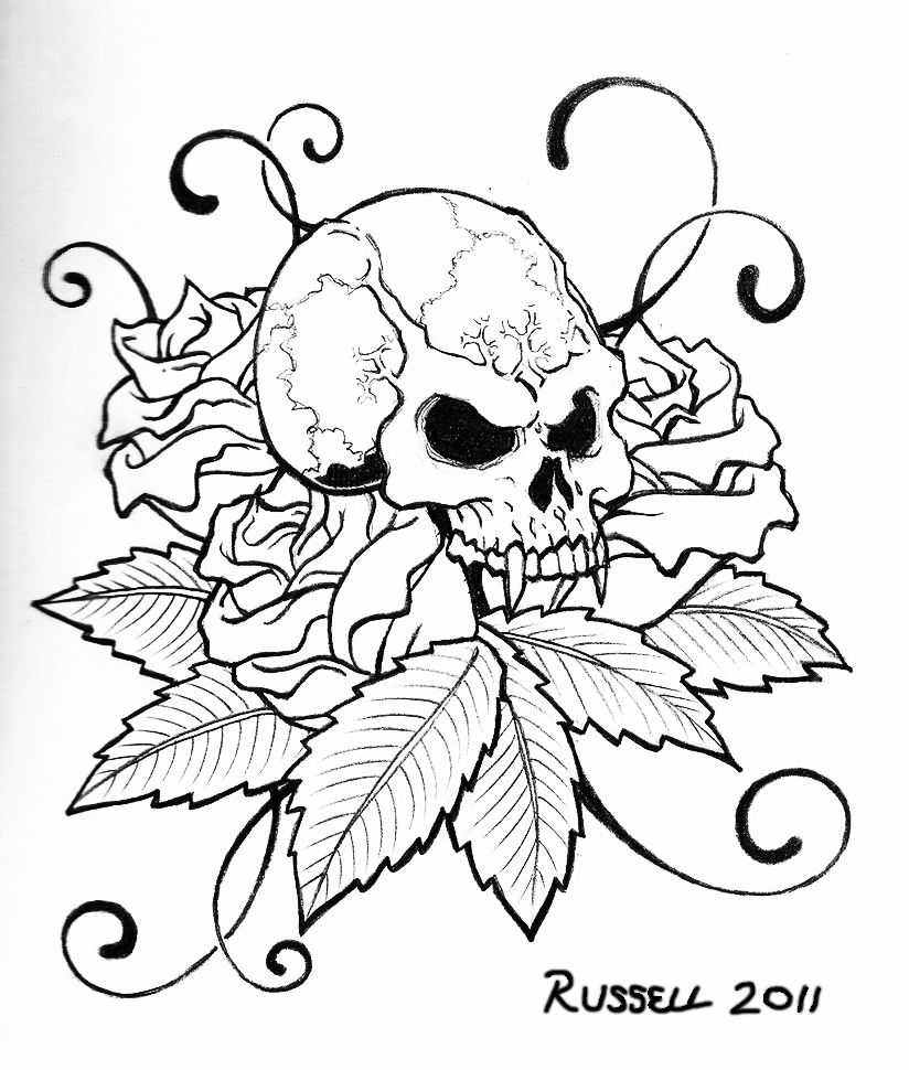 Tattoo Coloring Pages Printable Skull Coloring Pages Skull ...