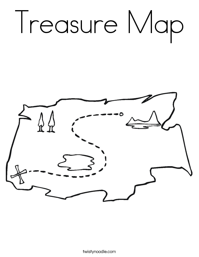 Treasure Map Coloring Page - Twisty Noodle