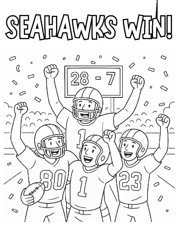 Seattle Football Coloring Pages | Seahawk-Inspired Team Spirit Fun