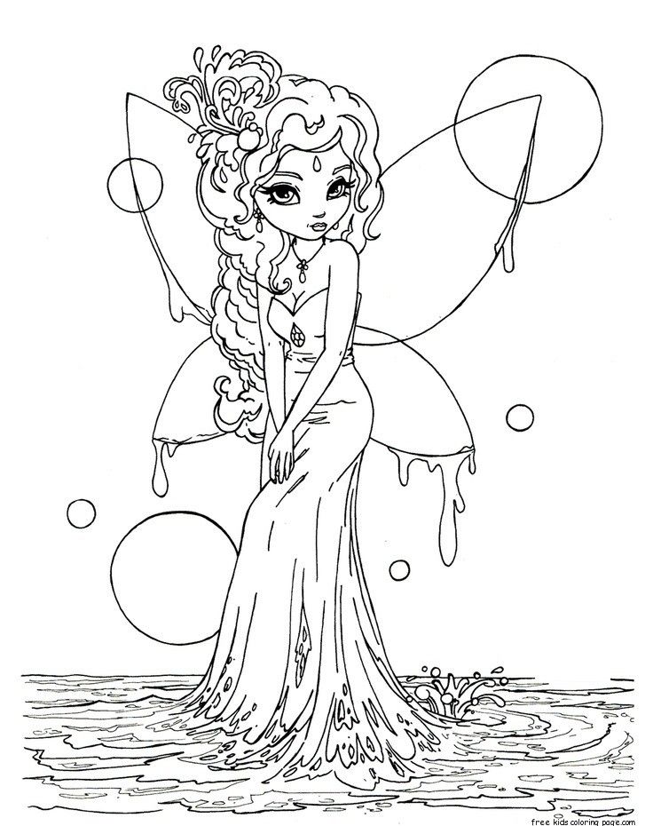 Fairy Princess Coloring Pages Coloring Pages For Kids ...
