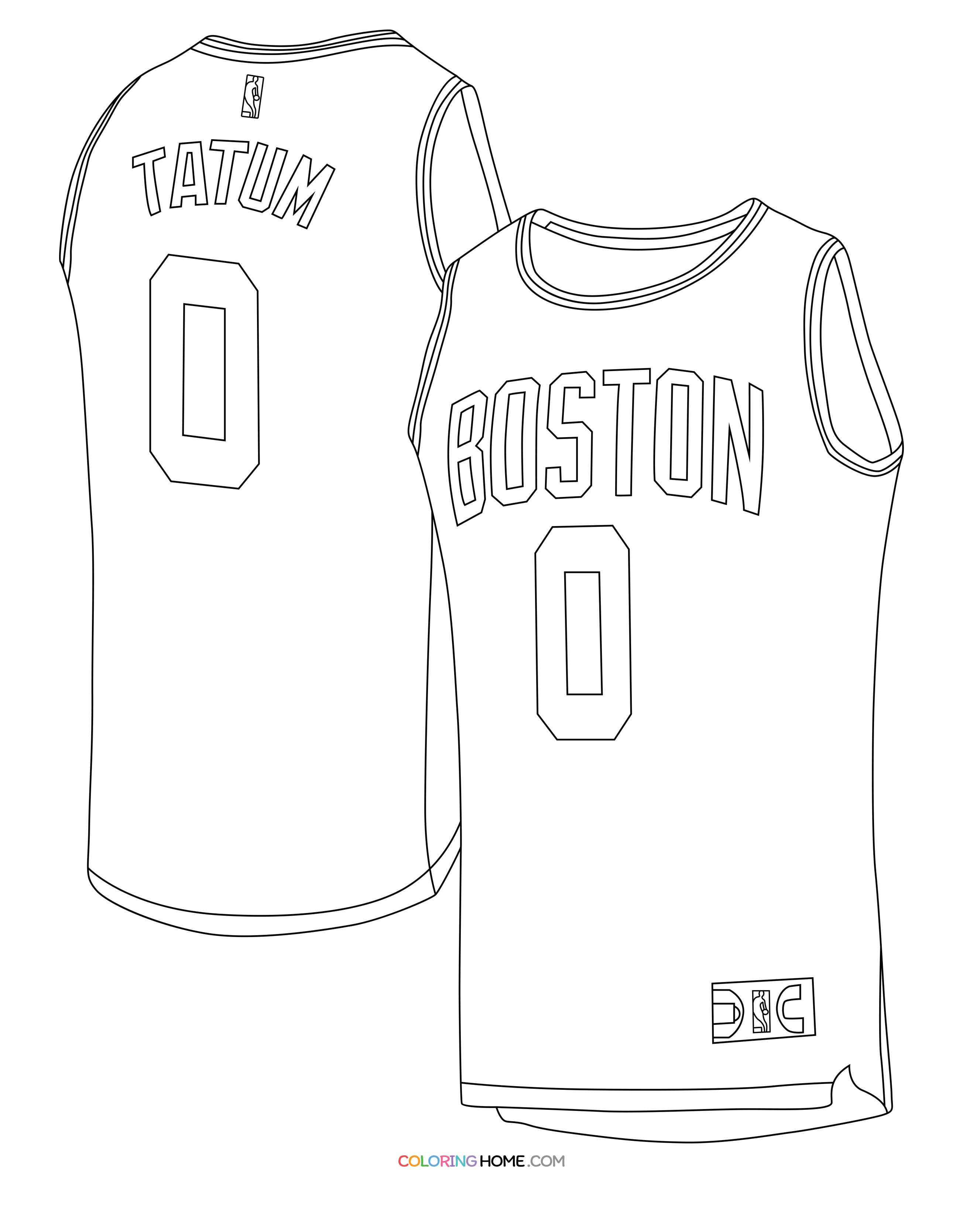 Jayson Tatum coloring page