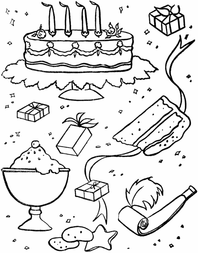 Birthday Coloring Pages | Free Birthday Party images Coloring 