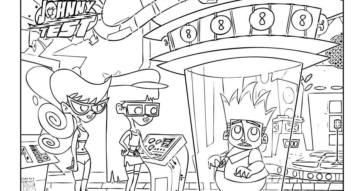 Johnny Test coloring pages - Squid Army