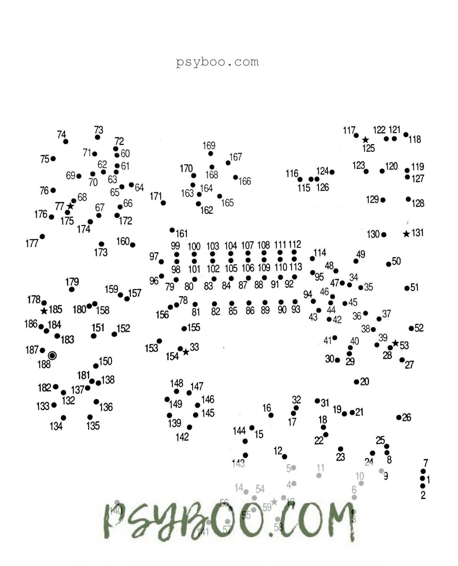 Free Printable Hard Dot-to-dot Activity Worksheets 1-200 ⋆ PDF Download