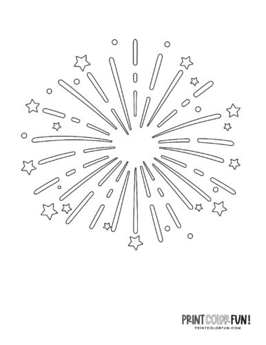 Firecracker & fireworks coloring pages: Celebrate with free printables! -  Print Color Fun!