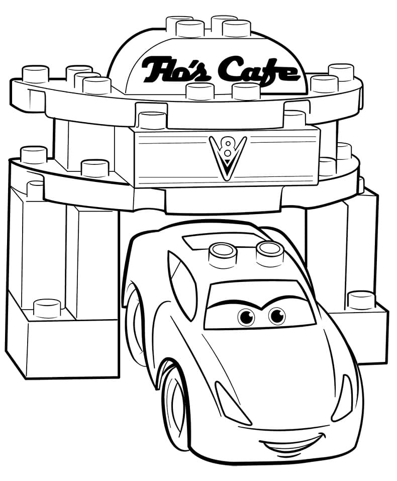 Cars 3 Lego Duplo Coloring Page - Free Printable Coloring Pages for Kids