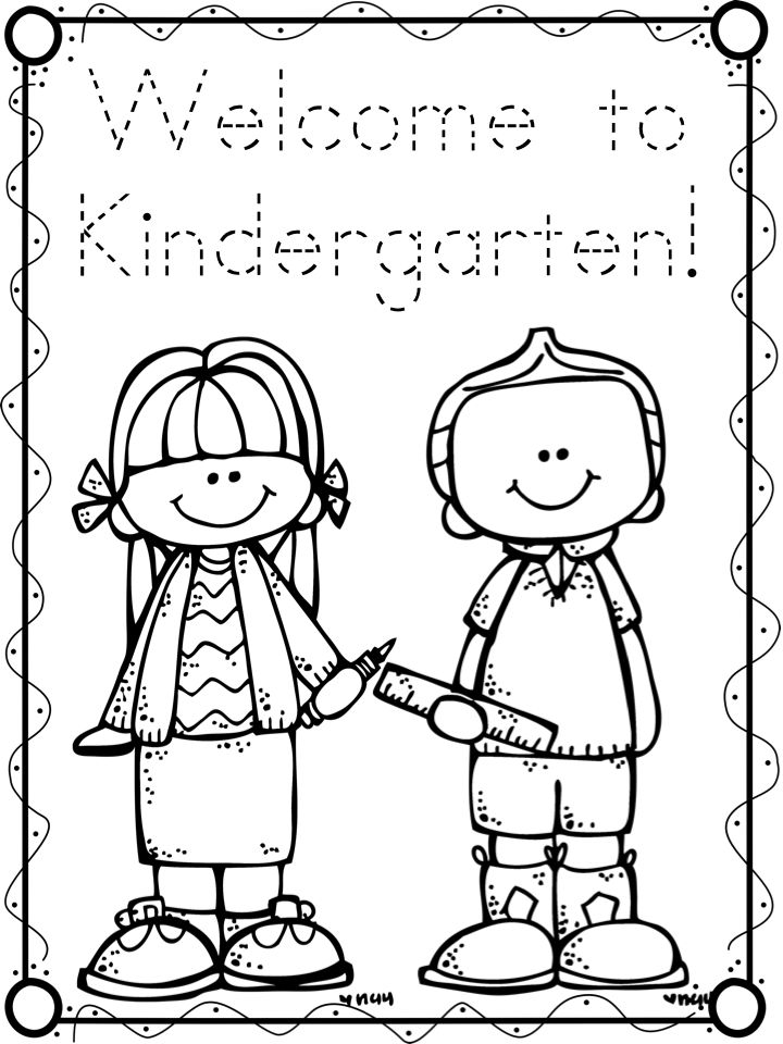 First Day Freebies (A Teeny Tiny Teacher) | Kindergarten first day,  Kindergarten coloring pages, Welcome to kindergarten
