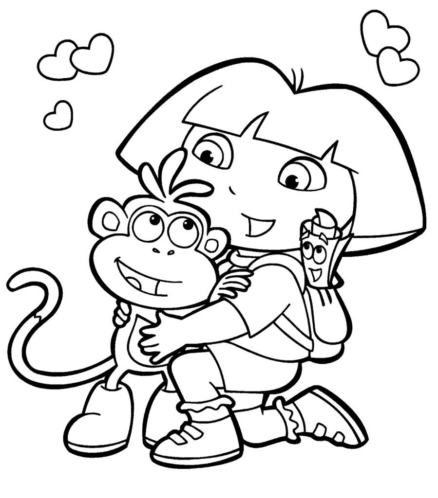 New Coloring Page: Free Printable Dora The Explorer Coloring Pages ...