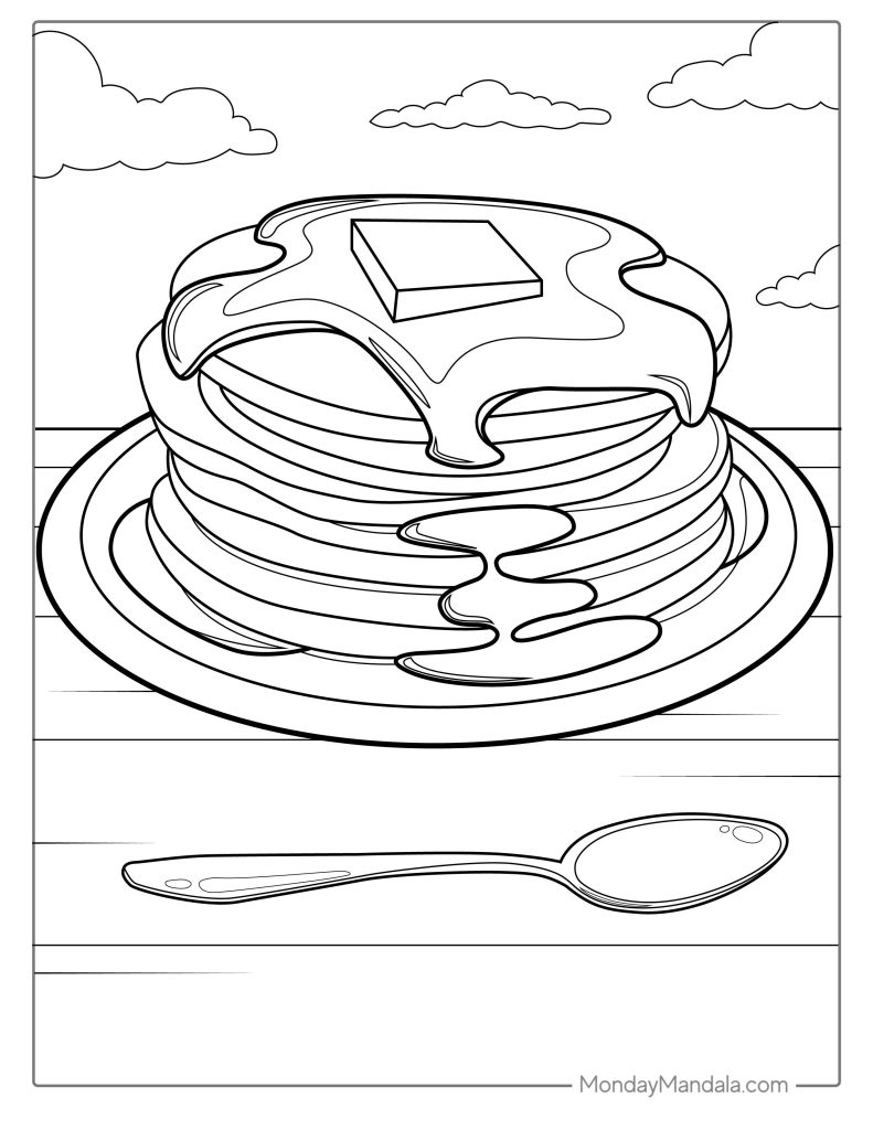 30 Food Coloring Pages (Free PDF ...