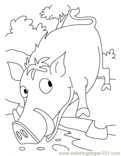 Wild Boar Coloring Page6 Coloring Page for Kids - Free Wild Animals  Printable Coloring Pages Online for Kids - ColoringPages101.com | Coloring  Pages for Kids