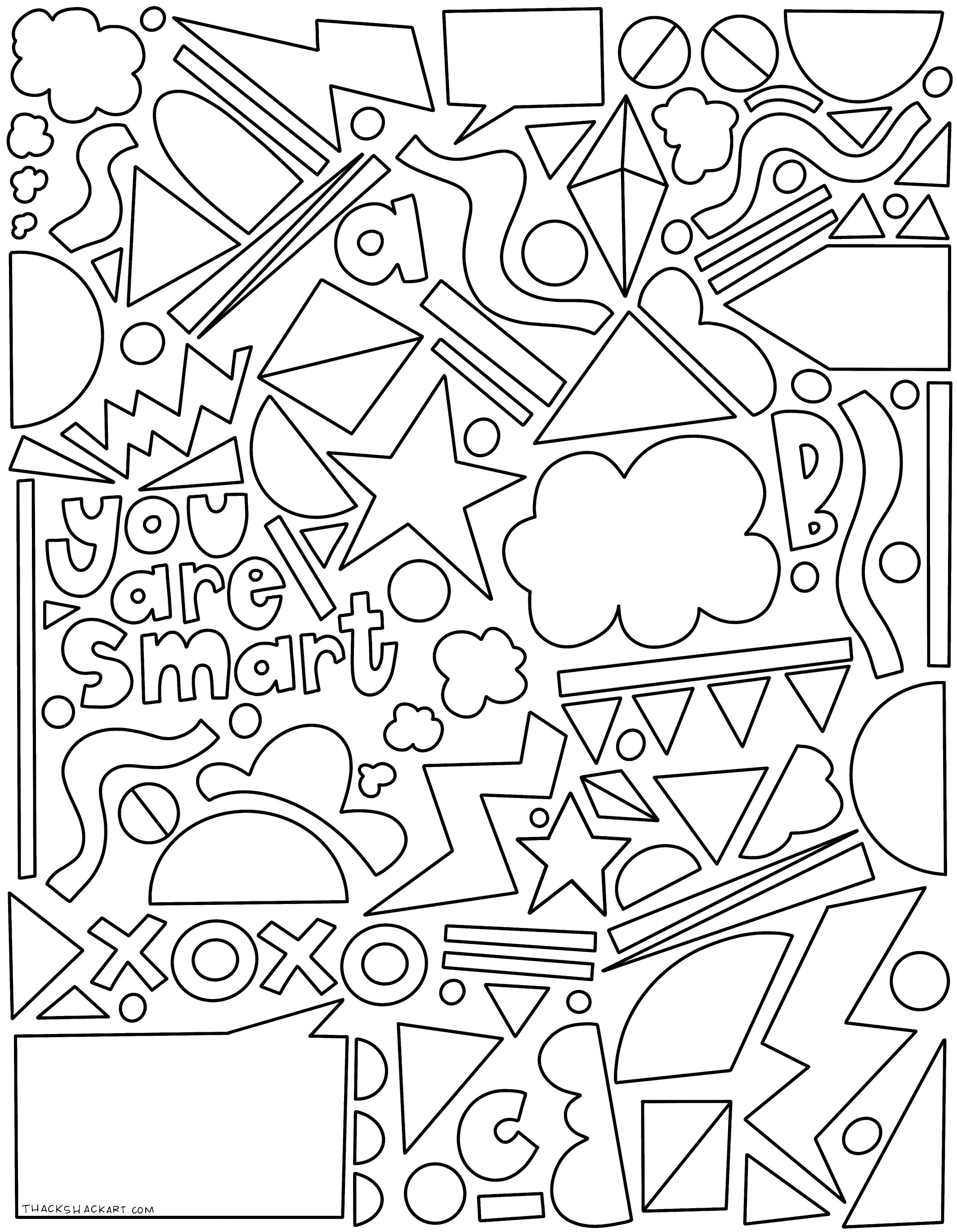You Are Smart Coloring Page | Thackshack Art