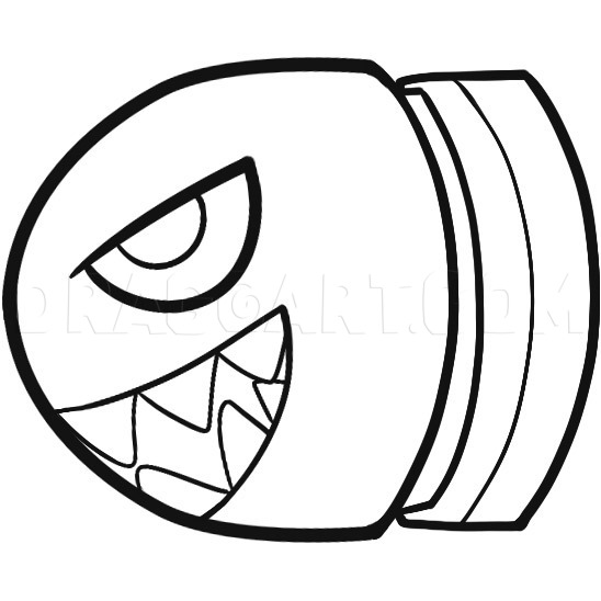 How to Draw Bullet Bill, Bullet Bill, Mario, Coloring Page, Trace Drawing