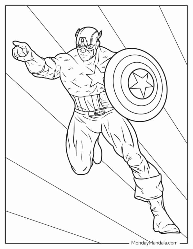 20 Captain America Coloring Pages (Free PDF Printables)