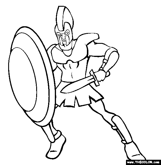 Ares Coloring Page | Free Ares Online Coloring