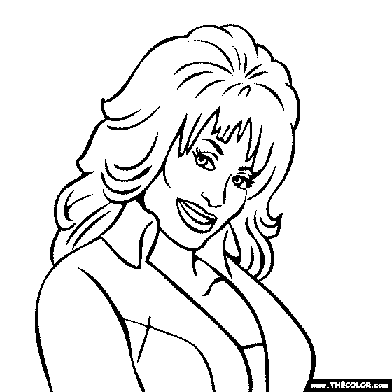 Dolly Parton Coloring Page | Coloring pages, Drawings, Dolly parton tattoos