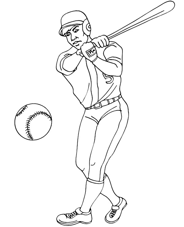 Baseball coloring sheet batter ...