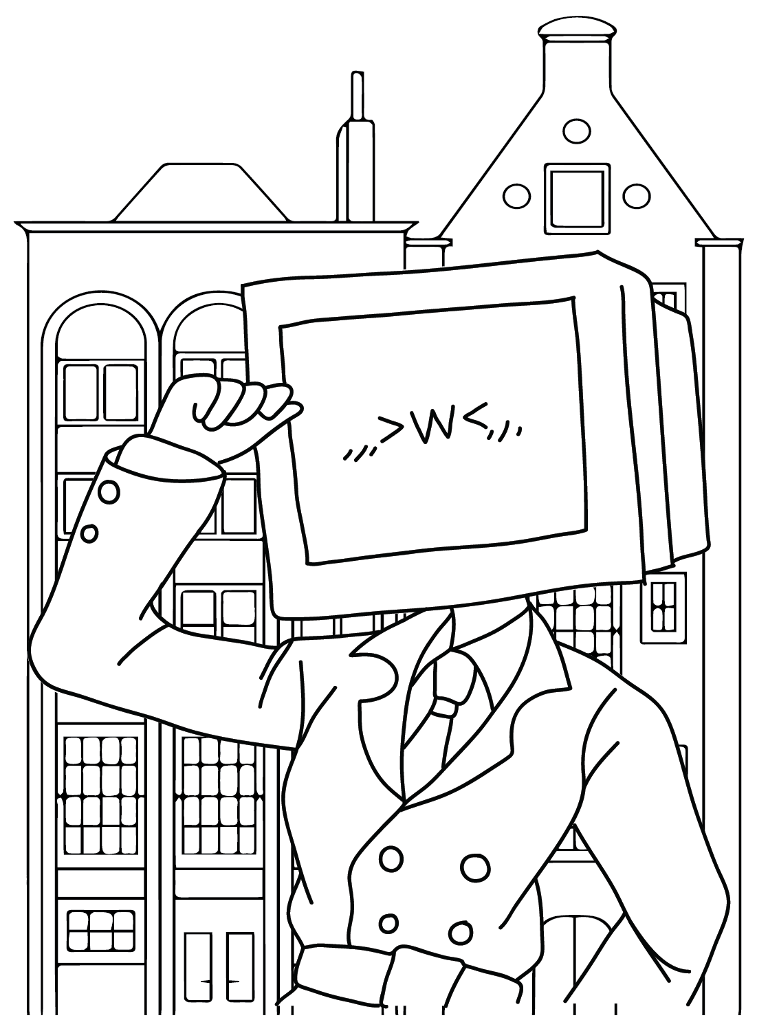 Pin on TV Man Coloring Pages