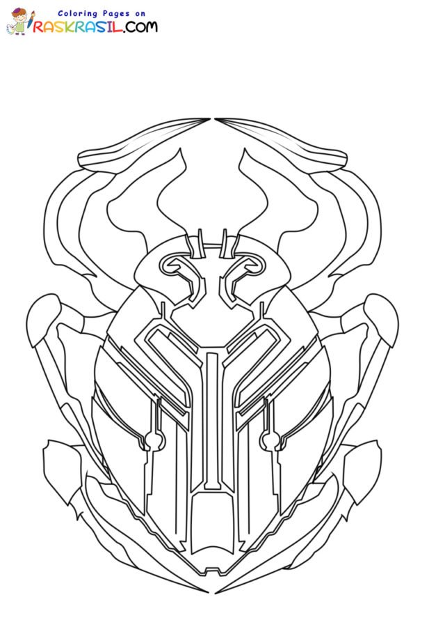 Blue Beetle Coloring Pages Printable for Free Download