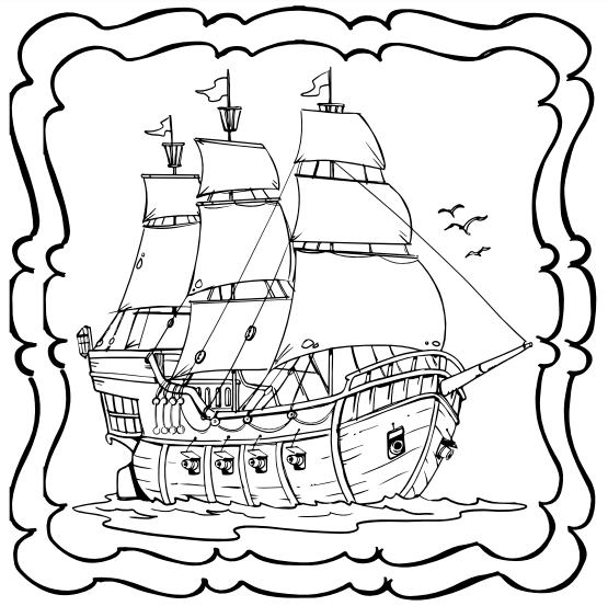 Ship Coloring Book: A Simple and Enjoyable Children's Boat Coloring Book |  Made By Teachers
