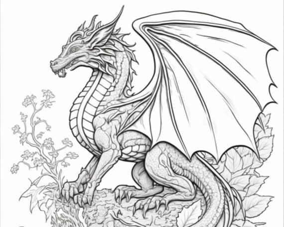 Captivating Dragon Coloring Pages Set ...