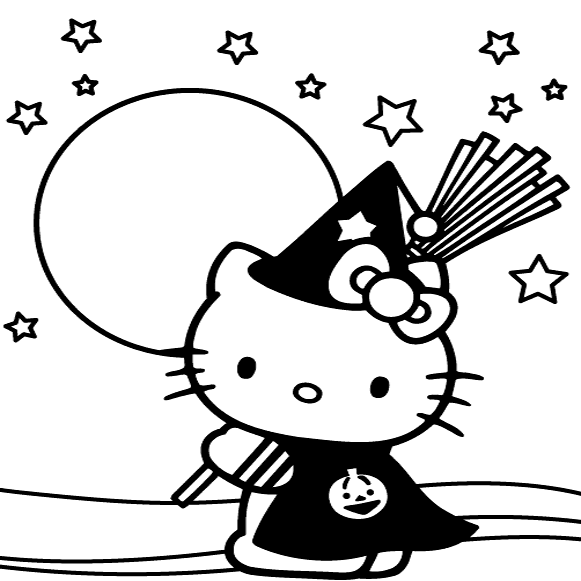 Hello Kitty Halloween Coloring Pages - Get Coloring Pages