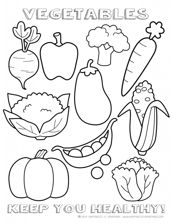 Healthy Eating Chart & Coloring Pages