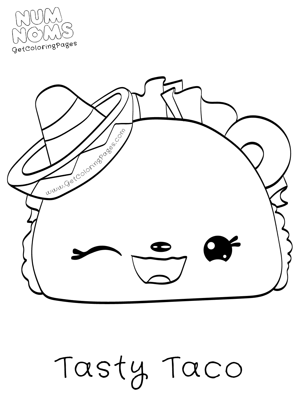 Tasty Taco Coloring Pages Num Noms - Get Coloring Pages