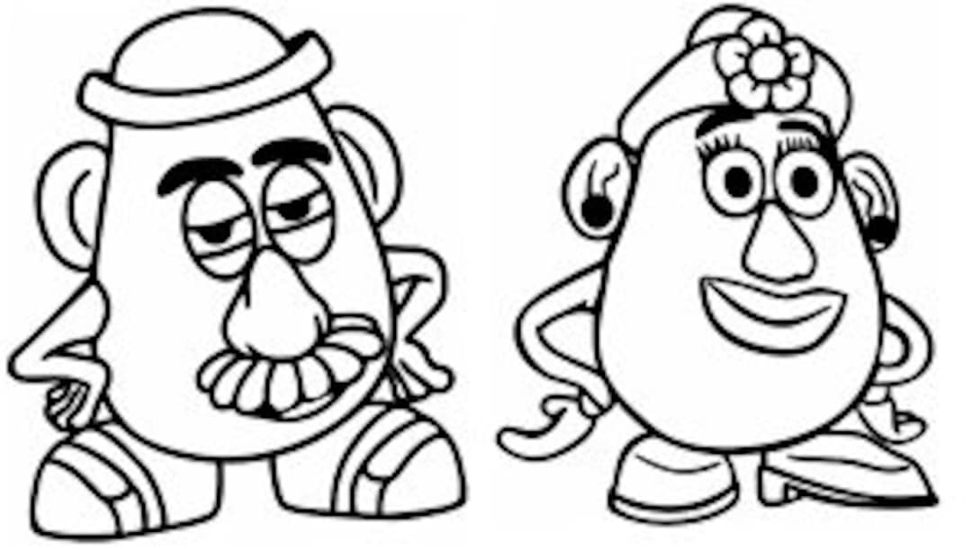 300 PPI Updated PNG Mr and Mrs Potato Head Print and Cut - Etsy