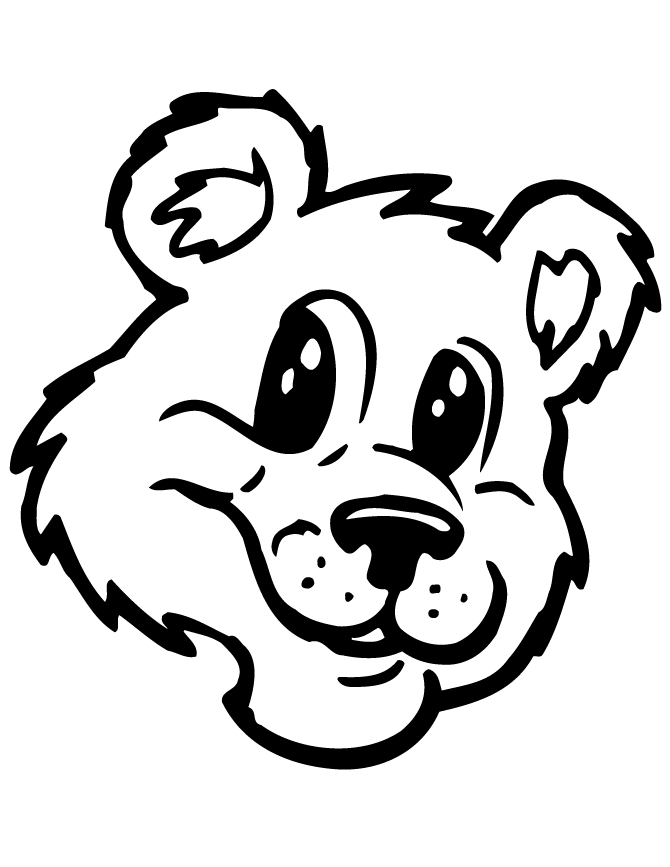 Teddy Bear Face Coloring Page - Get Coloring Pages