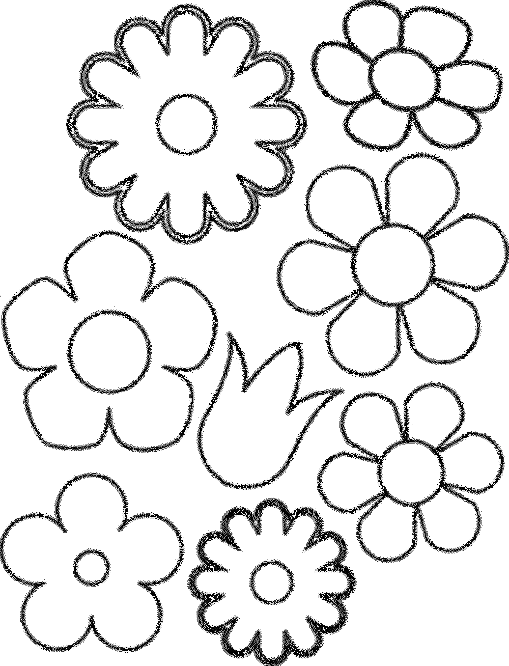 Print & Download - Some Common Variations of the Flower Coloring Pages |  Printable flower coloring pages, Flower coloring pages, Shape coloring pages
