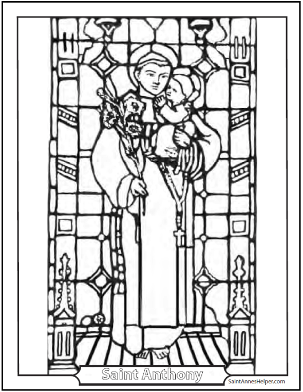 21+ Stained Glass Coloring Pages ❤️ Church Window Coloring Printables
