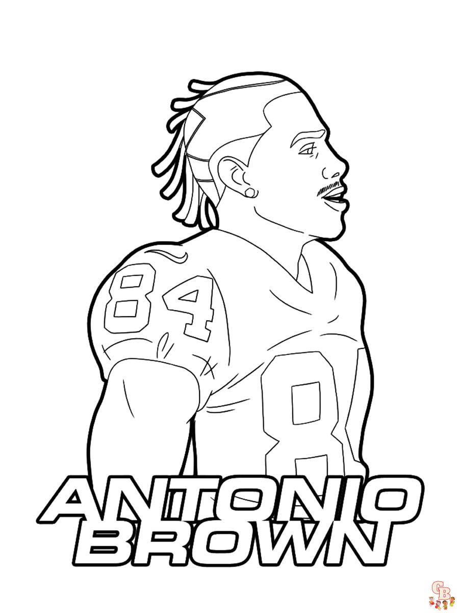 Antonio Brown Coloring Pages: Free Printable Sheets