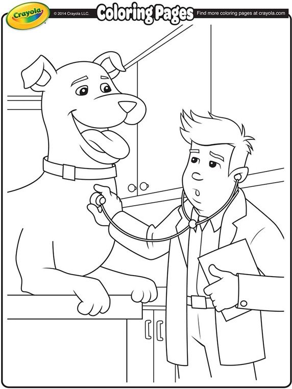 Veterinarian Coloring Page | crayola.com