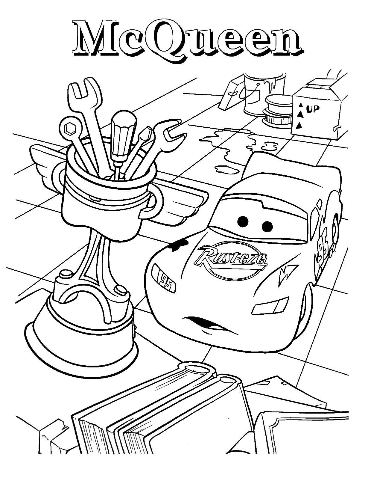 Free Printable Lightning McQueen Coloring Pages for Kids - Best ...