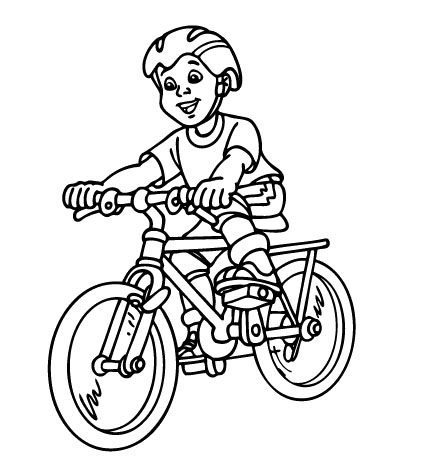 Sports Coloring Sheets Pictures: Cyclists And Bicycles Coloring Pages