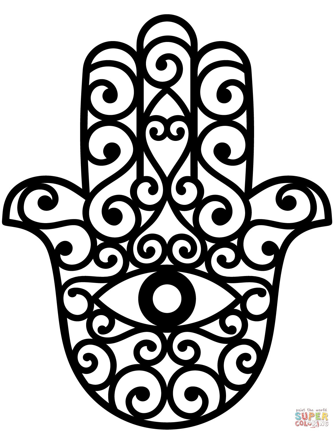 Hamsa Coloring Pages - Part 1 | Free Resource For Teaching