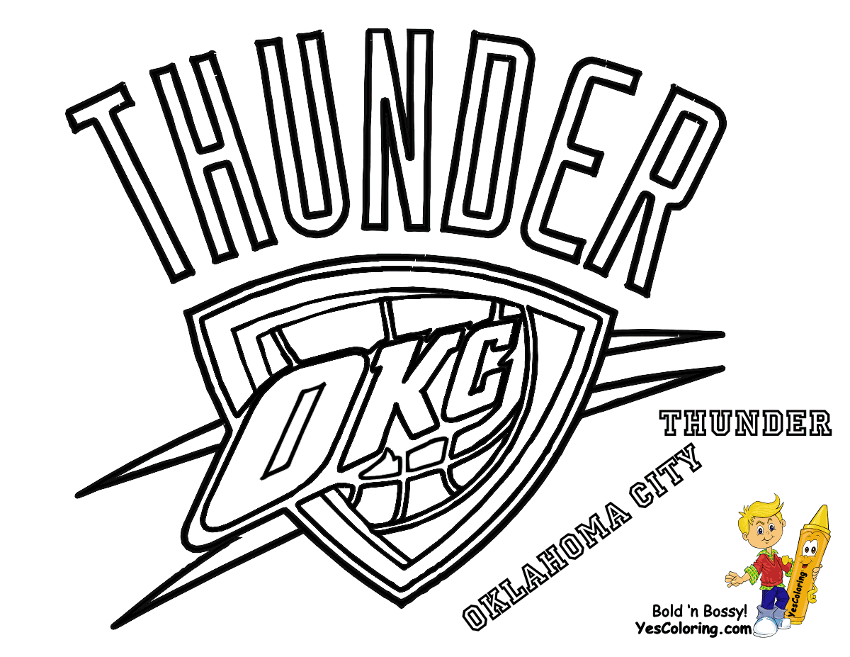Oklahoma City Thunder Coloring To Print