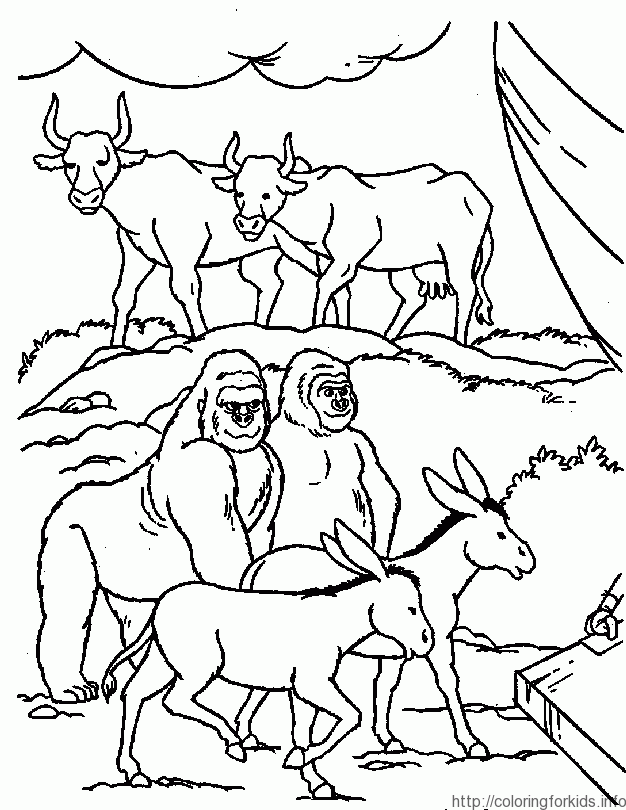 friend animals coloring page - ColoringforKids.info 