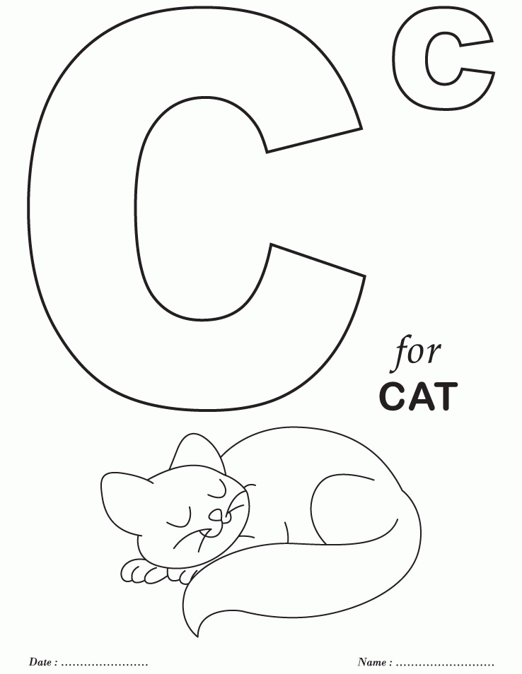 Alphabet Coloring Pages For Kids Printable : Abc Coloring Pages 