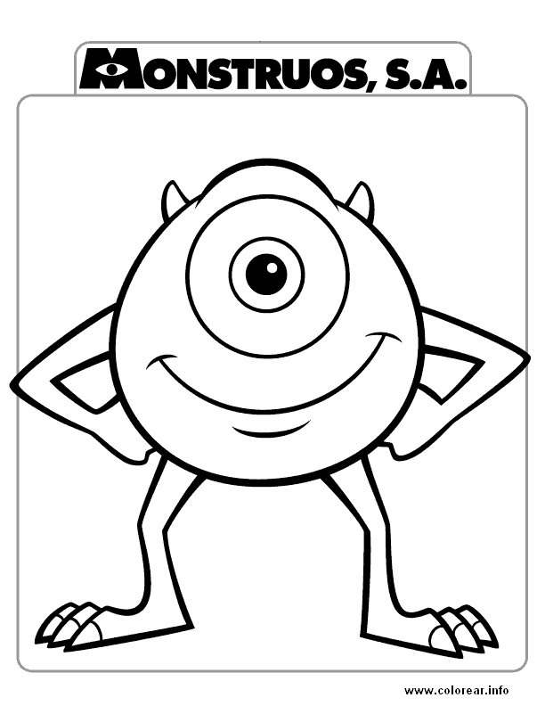 Marshmallow Print Monster Coloring Page